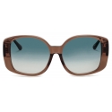 Linda Farrow - Venus Oversize Sunglasses in Ash - LFL1478C3SUN - Linda Farrow Eyewear