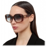 Linda Farrow - Venus Oversize Sunglasses in Ash - LFL1478C3SUN - Linda Farrow Eyewear