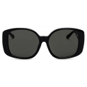 Linda Farrow - Venus Oversize Sunglasses in Black - LFL1478C1SUN - Linda Farrow Eyewear