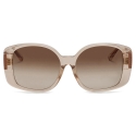 Linda Farrow - Venus Oversize Sunglasses in Ash - LFL1478C3SUN - Linda Farrow Eyewear