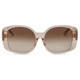 Linda Farrow - Venus Oversize Sunglasses in Ash - LFL1478C3SUN - Linda Farrow Eyewear