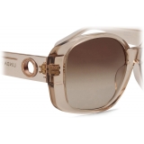 Linda Farrow - Venus Oversize Sunglasses in Ash - LFL1478C3SUN - Linda Farrow Eyewear