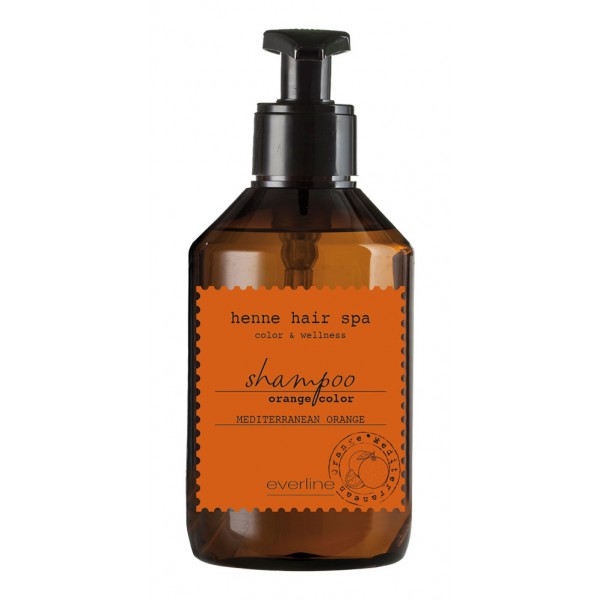 Everline - Hair Solution - Color Shampoo - Orange - Mediterranean Orange - Henne Hair Spa Shampoo - Professional Treatments