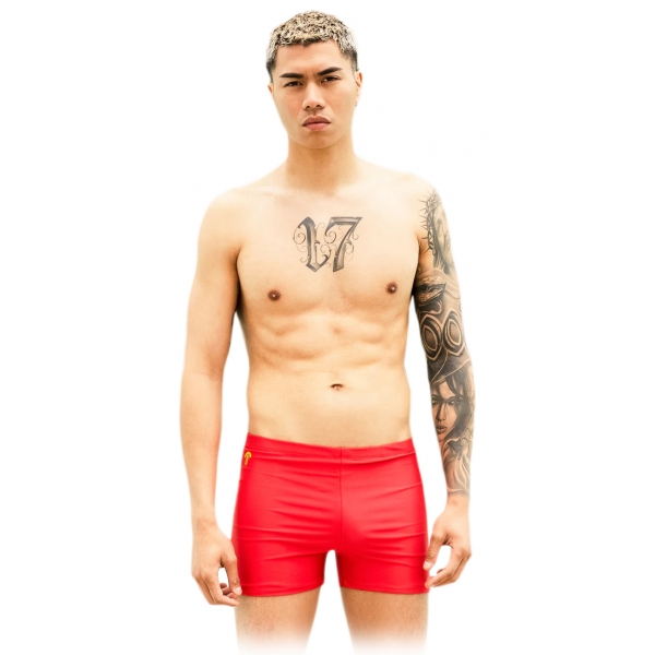 Grace - Grazia di Miceli - "Kanazawa" Red Men's Boxer - Luxury Collection - Made in Italy - High Quality