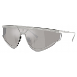 Ferrari - Ferrari Limited Edition Shield Sunglasses in Satin Metal with Silver Mirror Lens - Sunglasses - Ferrari