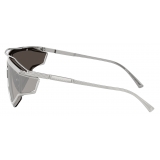 Ferrari - Ferrari Limited Edition Shield Sunglasses in Satin Metal with Silver Mirror Lens - Sunglasses - Ferrari