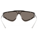 Ferrari - Ferrari Limited Edition Shield Sunglasses in Satin Metal with Silver Mirror Lens - Sunglasses - Ferrari