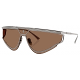 Ferrari - Ferrari Limited Edition Shield Sunglasses in Satin Metal with Brown Lens - Sunglasses - Ferrari