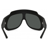 Ferrari - Black Ferrari Limited Edition Shield Sunglasses in Injected Material and Leather with Dark Grey Lens