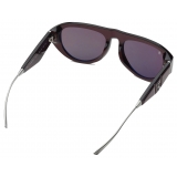 Ferrari - Ferrari Sunglasses in Iridescent Burgundy Acetate with Brown Lens - Sunglasses - Ferrari Eyewear