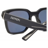 Ferrari - Ferrari Sunglasses in Iridescent Grey Acetate with Grey Lens - Sunglasses - Ferrari Eyewear