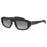 Ferrari - Black Ferrari Sunglasses in Acetate and Leather with Polarised Grey Gradient Lens - Sunglasses