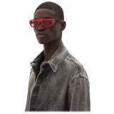 Ferrari - Red Ferrari Sunglasses in Acetate and Leather with Red Lens - Sunglasses - Ferrari Eyewear