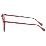 Ferrari - Ferrari Sunglasses in Burgundy Metal with Rose Gold Mirror Lens - Sunglasses - Ferrari Eyewear