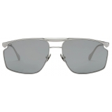 Ferrari - Ferrari Sunglasses in Gunmetal Grey Metal with Polarised Silver Mirror Lens - Sunglasses - Ferrari