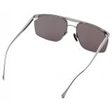 Ferrari - Ferrari Sunglasses in Gunmetal Grey Metal with Polarised Silver Mirror Lens - Sunglasses - Ferrari