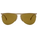 Ferrari - Ferrari Sunglasses in Gold-Tone Metal with Gold Mirror Lens - Sunglasses - Ferrari Eyewear