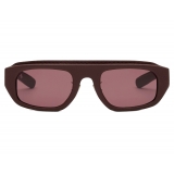 Ferrari - Brown Ferrari Sunglasses in Acetate and Leather with Exclusive Contrast Pro™ Lenses - Sunglasses