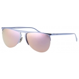 Ferrari - Ferrari Sunglasses iIn Lilac Metal with Lilac Mirror Lens - Sunglasses - Ferrari Eyewear