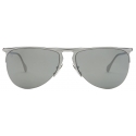 Ferrari - Ferrari Sunglasses in Gunmetal Grey Metal with Silver Mirror Lens - Sunglasses - Ferrari Eyewear