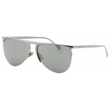 Ferrari - Ferrari Sunglasses in Gunmetal Grey Metal with Silver Mirror Lens - Sunglasses - Ferrari Eyewear