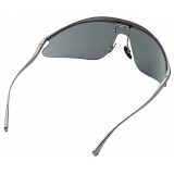 Ferrari - Ferrari Shield Sunglasses in Gunmetal Grey with Blue Mirror Lens - Sunglasses - Ferrari Eyewear