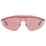 Ferrari - Ferrari Shield Sunglasses in Red Metal with Red Lens - Sunglasses - Ferrari Eyewear