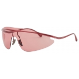 Ferrari - Ferrari Shield Sunglasses in Red Metal with Red Lens - Sunglasses - Ferrari Eyewear