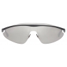 Ferrari - Ferrari Shield Sunglasses in Black Metal with Silver Mirror Lens - Sunglasses - Ferrari Eyewear
