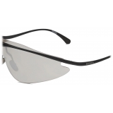 Ferrari - Ferrari Shield Sunglasses in Black Metal with Silver Mirror Lens - Sunglasses - Ferrari Eyewear