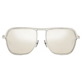 Ferrari - Ferrari Sunglasses in Titanium with White Gold Mirror Lens - Sunglasses - Ferrari Eyewear