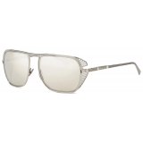 Ferrari - Ferrari Sunglasses in Titanium with White Gold Mirror Lens - Sunglasses - Ferrari Eyewear