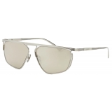 Ferrari - Ferrari Sunglasses in Titanium with White Gold Mirror Lens - Sunglasses - Ferrari Eyewear