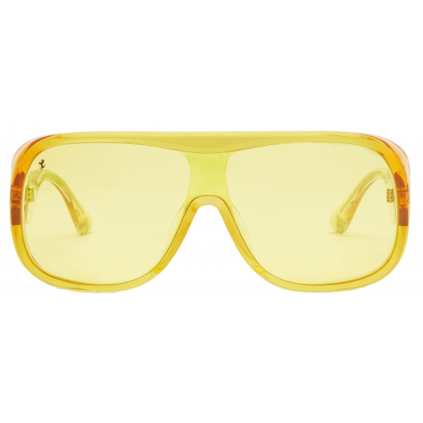 Ferrari - Ferrari Sunglasses in Transparent Yellow Acetate with Yellow Lenses - Sunglasses - Ferrari Eyewear