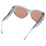 Ferrari - Ferrari Sunglasses in Transparent Grey Acetate with Brown Lenses - Sunglasses - Ferrari Eyewear