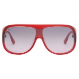 Ferrari - Ferrari Sunglasses in Transparent Red Acetate with Pink to Red Gradient Lenses - Sunglasses - Ferrari