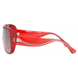 Ferrari - Ferrari Sunglasses in Transparent Red Acetate with Pink to Red Gradient Lenses - Sunglasses - Ferrari