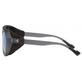 Ferrari - Ferrari Matt Grey Sunglasses with Leather Details and Polarised Lenses - Sunglasses - Ferrari Eyewear