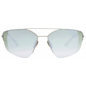 Ferrari - Ferrari Sunglasses in Silver Titanium with Gradient Green Mirror Lenses - Sunglasses - Ferrari Eyewear