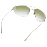 Ferrari - Ferrari Sunglasses in Silver Titanium with Gradient Green Mirror Lenses - Sunglasses - Ferrari Eyewear