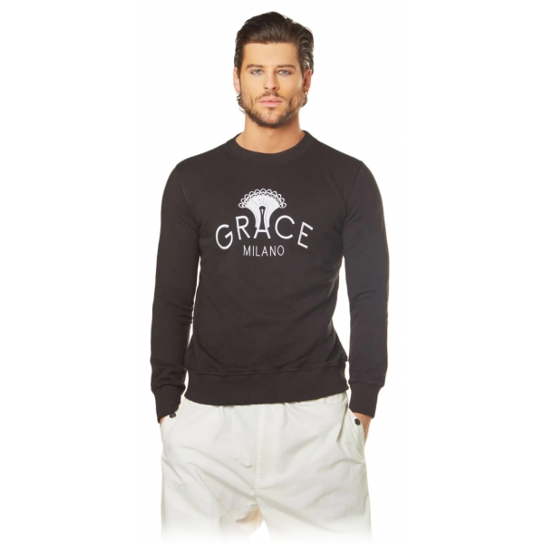 Grace - Grazia di Miceli - Men's Dorian Crew Neck Sweatshirt - Luxury Collection - Made in Italy - High Quality