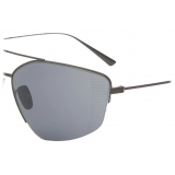 Ferrari - Ferrari Sunglasses in Silver Titanium with Gradient Green Mirror Lenses - Sunglasses - Ferrari Eyewear