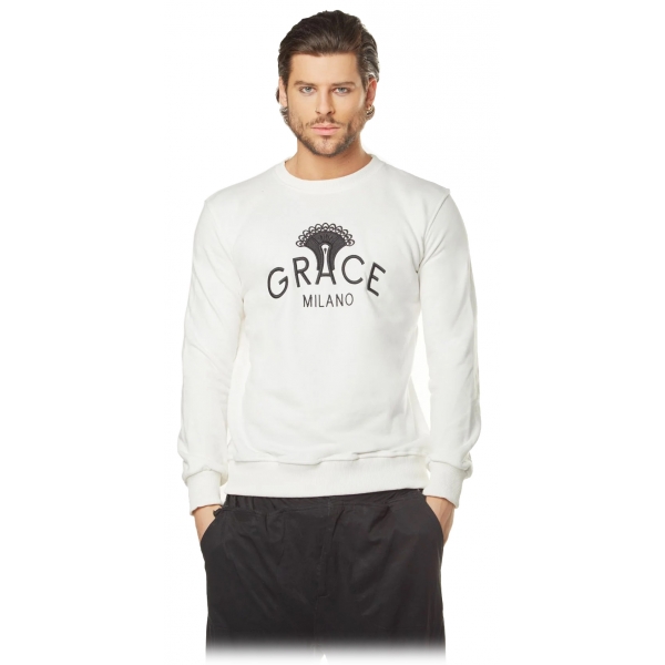 Grace - Grazia di Miceli - Men's Marco Crew Neck Sweatshirt - Luxury Collection - Made in Italy - High Quality