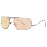 Ferrari - Ferrari Sunglasses in Metal with Silver Mirror Orange Lenses - Sunglasses - Ferrari Eyewear