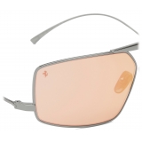 Ferrari - Ferrari Sunglasses in Metal with Silver Mirror Orange Lenses - Sunglasses - Ferrari Eyewear