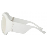 Ferrari - Limited Edition Ferrari White Leather Covered Sunglasses with Silver Mirror Lens - Sunglasses