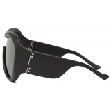 Ferrari - Limited Edition Ferrari Black Leather Covered Sunglasses with Black Mirror Lens - Sunglasses - Ferrari