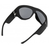 Ferrari - Limited Edition Ferrari Black Leather Covered Sunglasses with Black Mirror Lens - Sunglasses - Ferrari