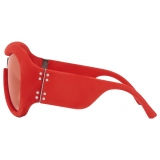 Ferrari - Limited Edition Ferrari Red Leather Covered Sunglasses with Red Mirror Lens - Sunglasses - Ferrari