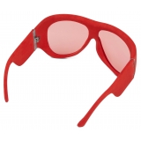 Ferrari - Limited Edition Ferrari Red Leather Covered Sunglasses with Red Mirror Lens - Sunglasses - Ferrari